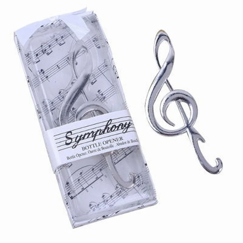 

wholesale 200 pcs New Fashion wedding favors this Symphony Chrome Music Note Bottle Opener Beer bottle opener