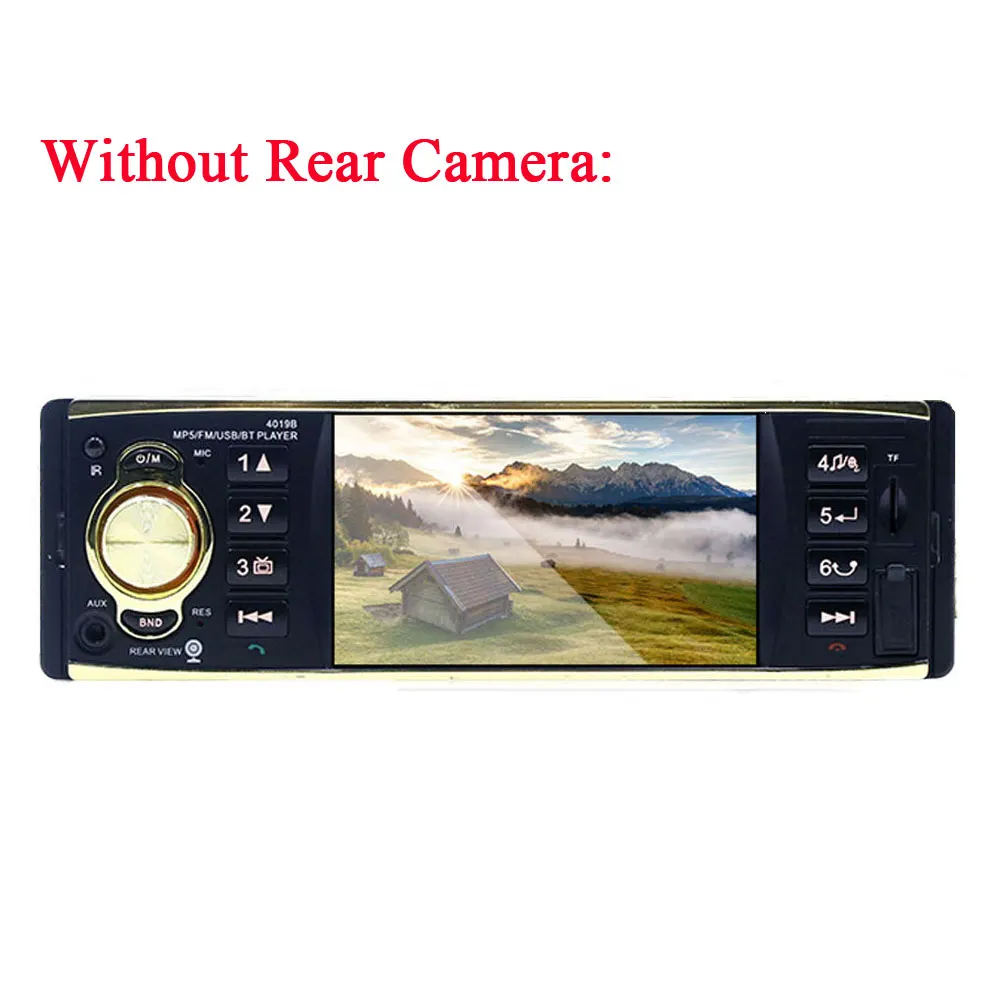 Without Rear Camera Podofo 4 ''TFT экран 1 Din автомагнитола аудио стерео MP3 автомобильный аудио плеер Bluetooth с камерой заднего вида дистанционное управление USB FM - Цвет: Without Rear Camera