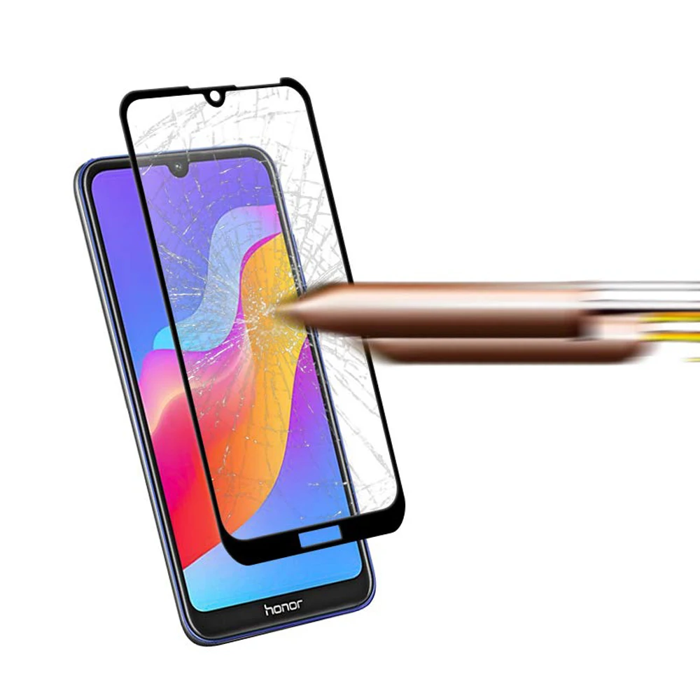 Полное покрытие экрана протектор стекло для Huawei Honor 8A закаленное Play защитная