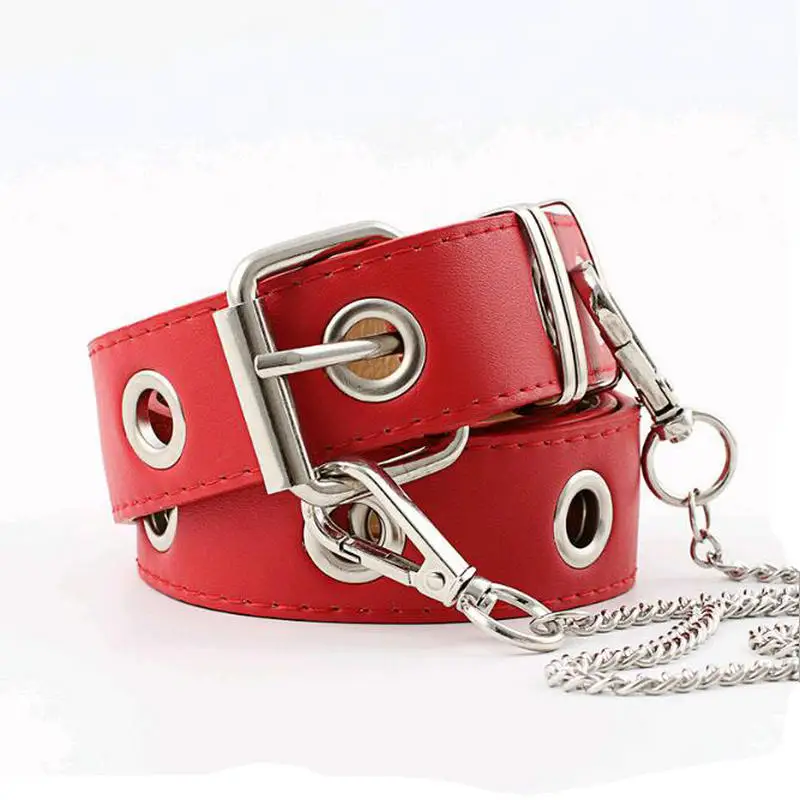 

Fashion Detachable Waist Belt Chain Punk Hip-hop Trendy Women Belts Lady Pin Buckle leather Decorative Waistband Strap Jeans