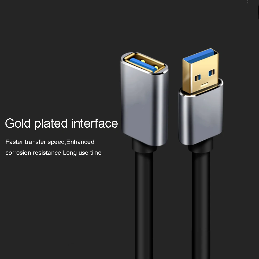 USB кабель-удлинитель для супер Скорость USB 3,0 мужчин и женщин для смарт-ТВ PS4 Xbox Клавиатура ноутбука 0,5 м 1 м 1,5 м 2 м 3 м