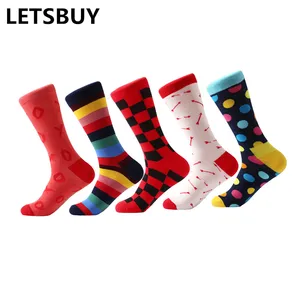 LETSBUY, мужские хлопковые носки, забавные женские носки, одежда для вечеринки, подарки, свадебные носки