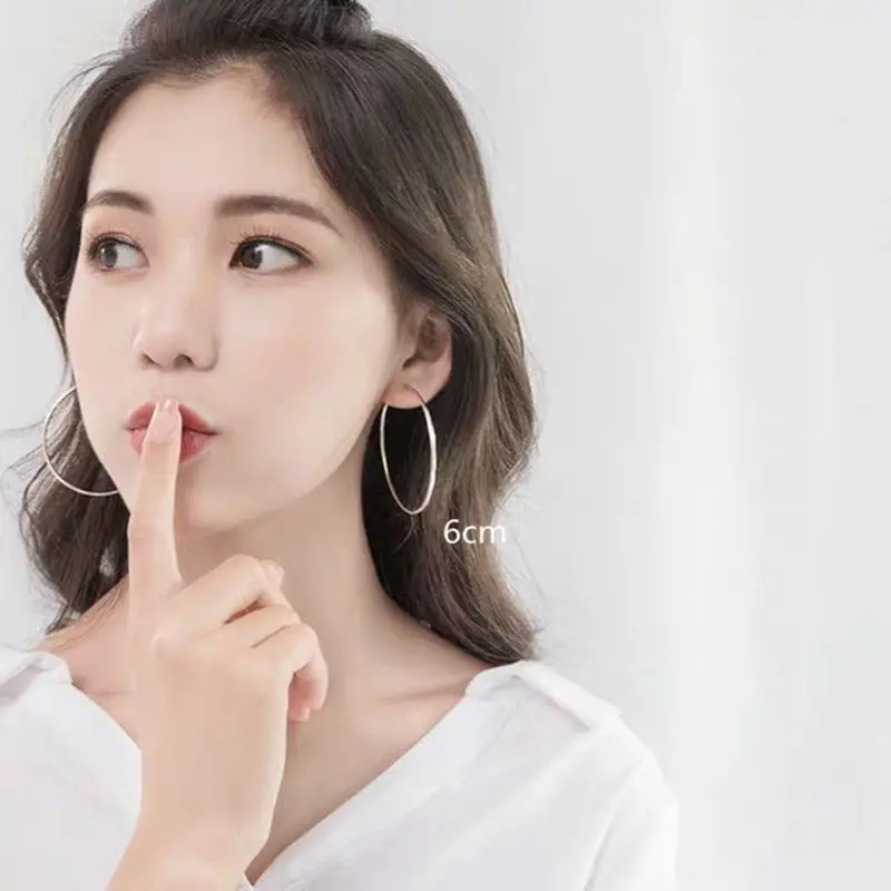 Серьги из стерлингового серебра 925 пробы большие серьги для женщин свадебные