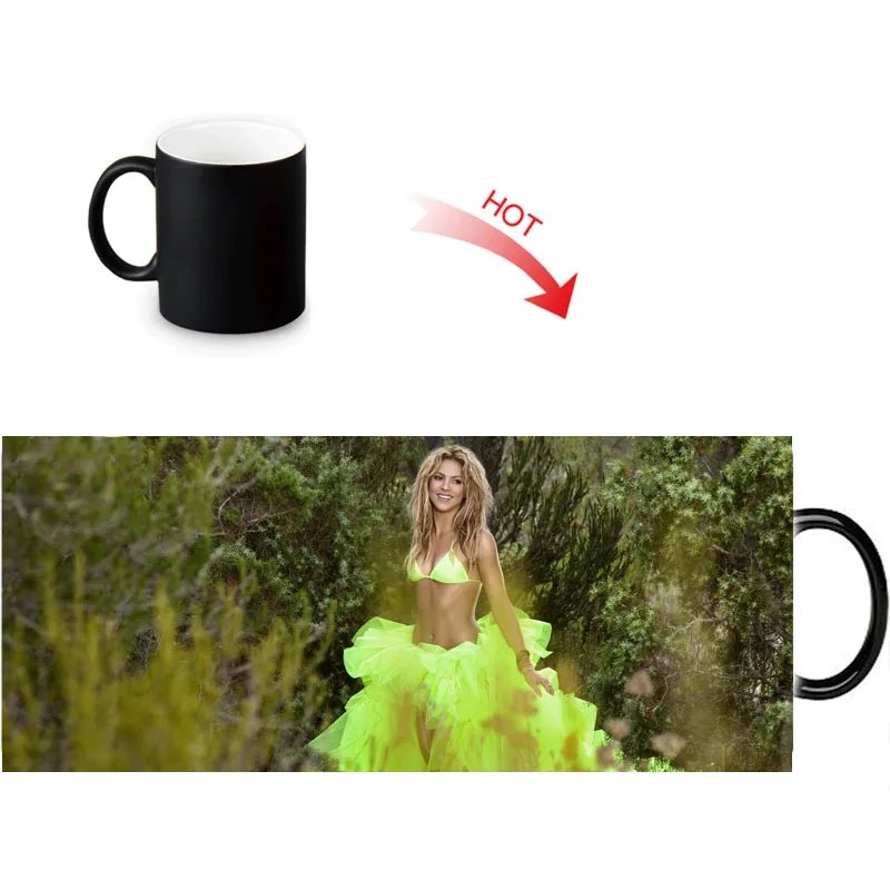 Кружка для кофе SHAKIRA меняющая цвет Термочувствительная кружка на день рождения