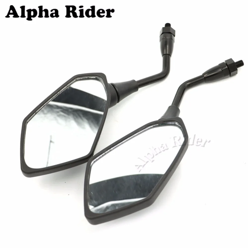 10 мм боковые зеркала заднего вида для Kawasaki ER6N ER6B 06-10 ER-6B ER-6N 2006 2007 2008 2009 2010 Черный