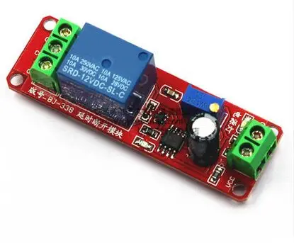 Переключатель времени с задержкой постоянный ток 12 В красный релейный модуль