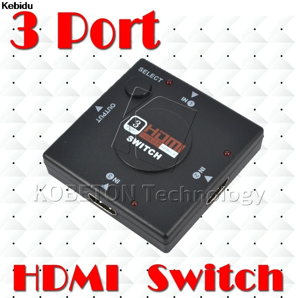 Kebidu 2017 Горячая Распродажа Mini 3 Порт HDMI совместимый переключатель разделитель Vedio