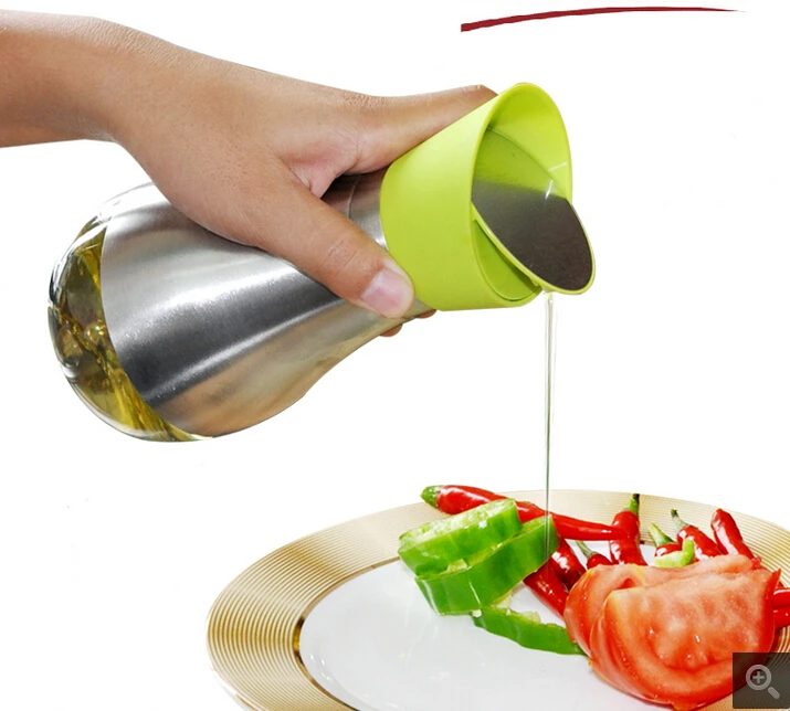 Free shipping Stainless steel oil can 180 rotary bottle cap gravy boat fashion wholesale kitchenware Bairun factory sales|steel park|oiloil packaging