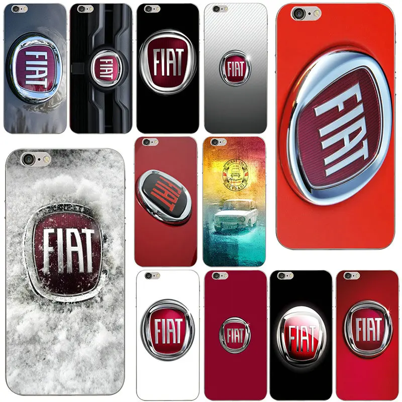 Горячая лого Fiat мягкий TPU силиконовый прозрачный мобильный телефон чехлы Чехол