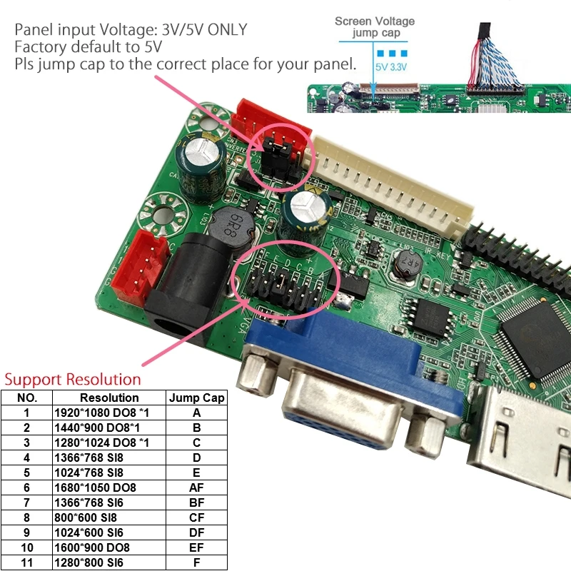 HDV56J-LT V3.0 V56J Универсальный ЖК-контроллер Плата ТВ материнская плата программа версия LVDS панель экран матрица русский V29