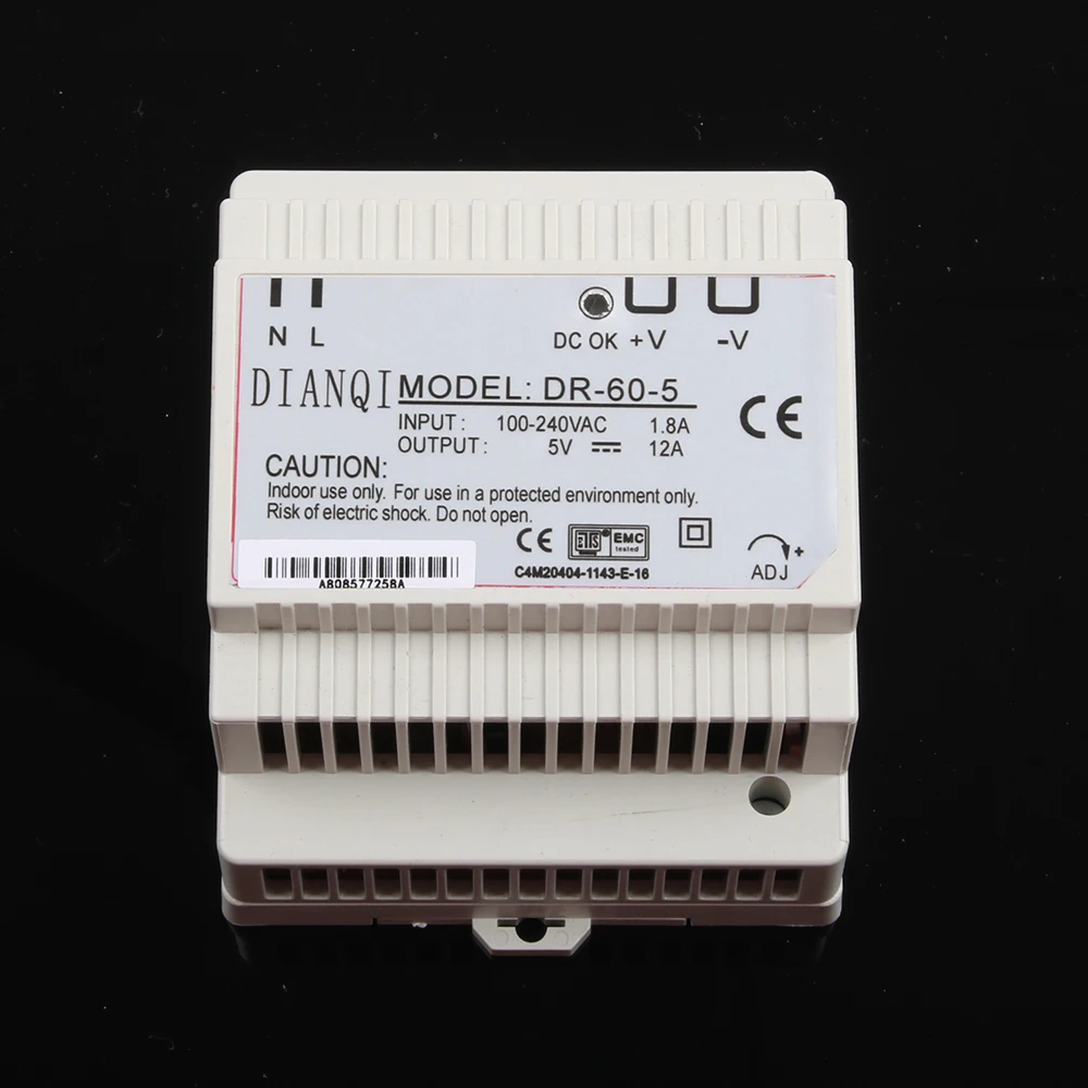 DIANQI DR-60W 12 В 24 в 15 в 48 в din-рейка импульсный источник питания ac-dc драйвер регулятор напряжения источник питания DR-60-12 DR-60-24 60-48