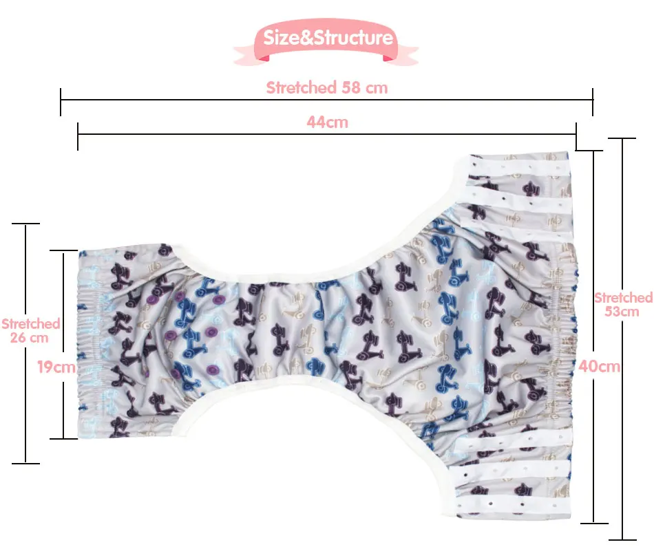 Miababy(3 шт./лот) Большие тренировочные штаны, тканевые подгузники для малышей с пришитыми застежками, подходят для детей 2-5 лет, с бамбуковой махровой внутренней вставкой