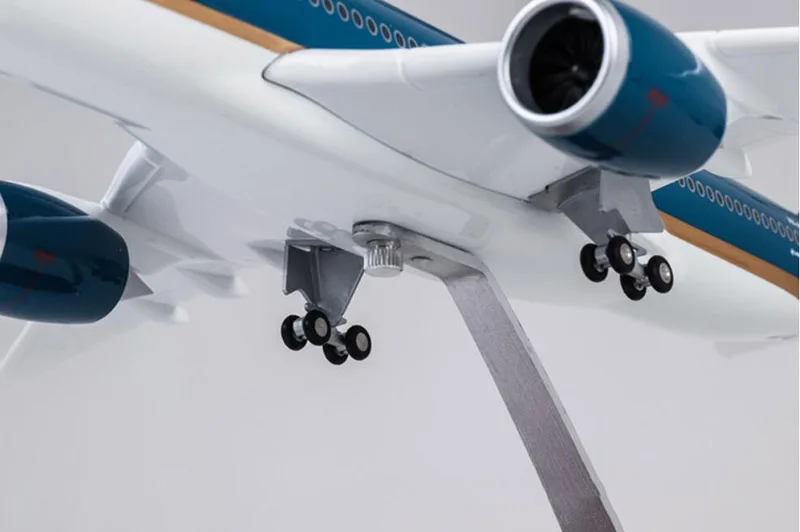 47 см 1/142 масштаб самолет Airbus A350 Dreamliner самолет вьетнамских авиалиний модель с светодиодный светильник и колеса литой пластиковый самолет