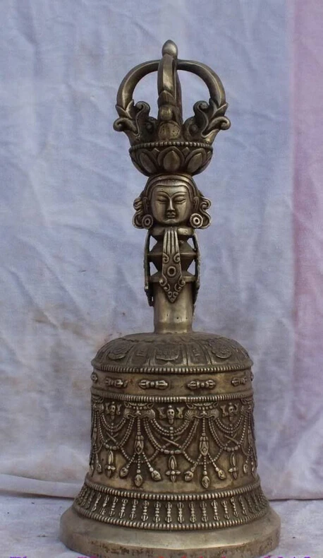 15 &quotТибет Тибетский буддист обряд Серебристый Высота танкетки 8 благоприятный