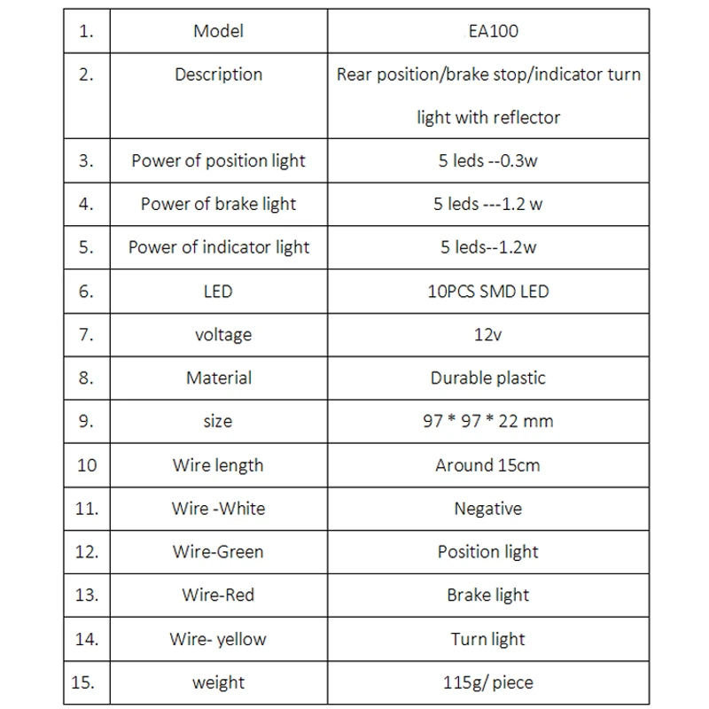1 шт. 12 В светодиодный трейлерный светильник грузовой автомобиль автомобильный