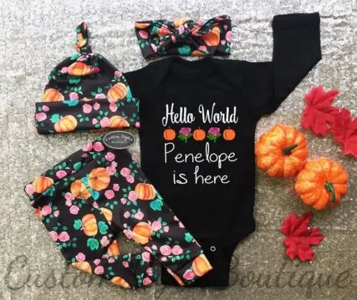 4 шт. Детский комбинезон с длинным рукавом на Хэллоуин | Детская одежда и обувь