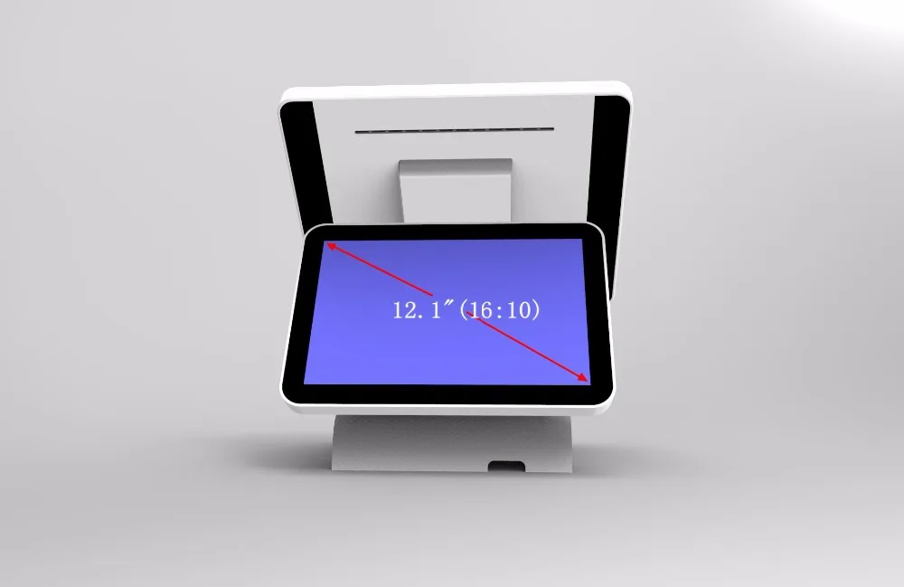 Стоковый процессор I5 8 g 128 g SSD 15 дюймов двойной сенсорный экран компьютер windows pos с MSR кард-ридером