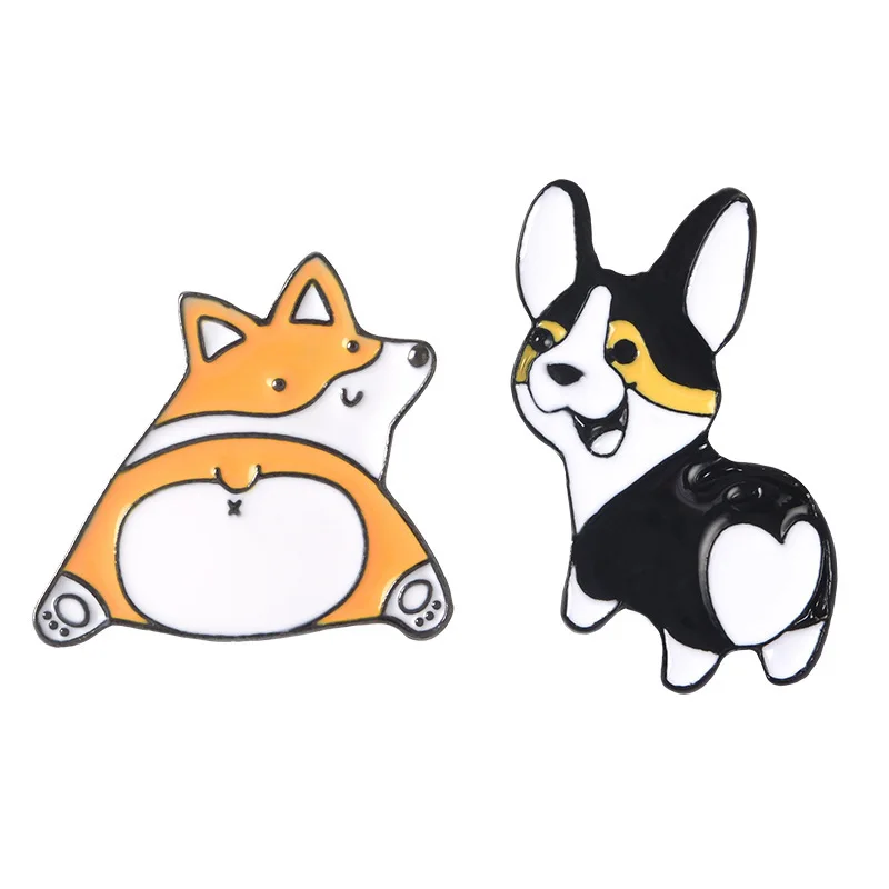 Оригинальная брошь для собак MuHan Corgi женская заколка воротника и шапки мужской