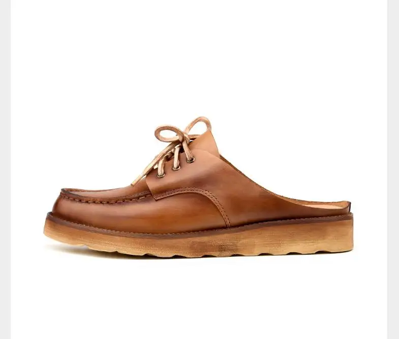 Обувь из натуральной кожи мужские слипоны на платформе лоферы плоской подошве