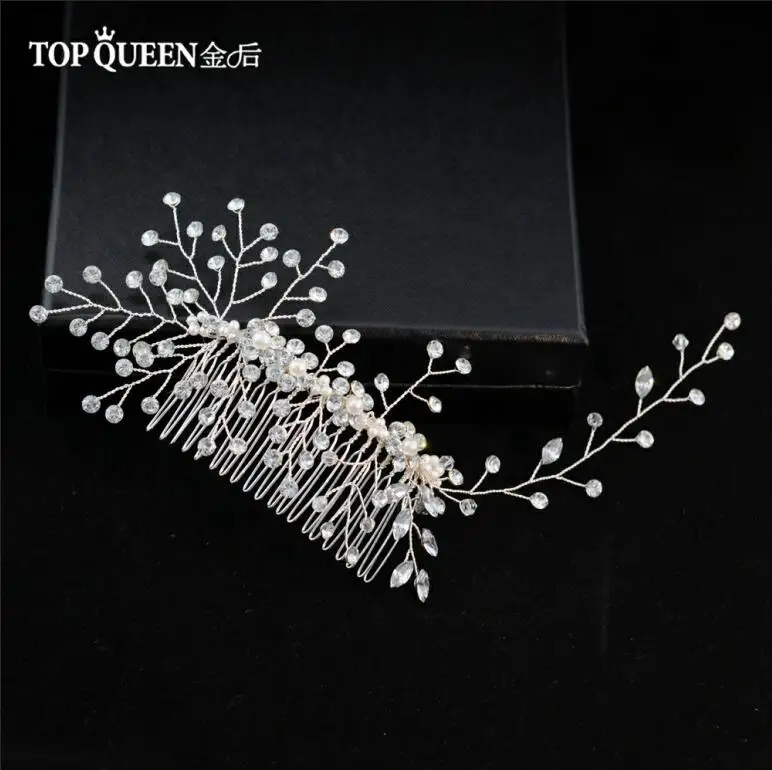 HP15 TOPQUEEN, много стилей, украшение для волос, свадебная расческа, свадебные аксессуары для волос, расческа для волос, аксессуары для волос, повязки на голову - Цвет: HP15