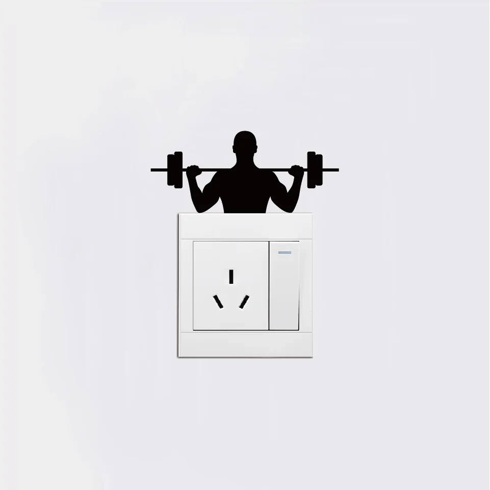 Для спортзала атлетики мышцы Спорт виниловые Сменные наклейки бодибилдер фитнес