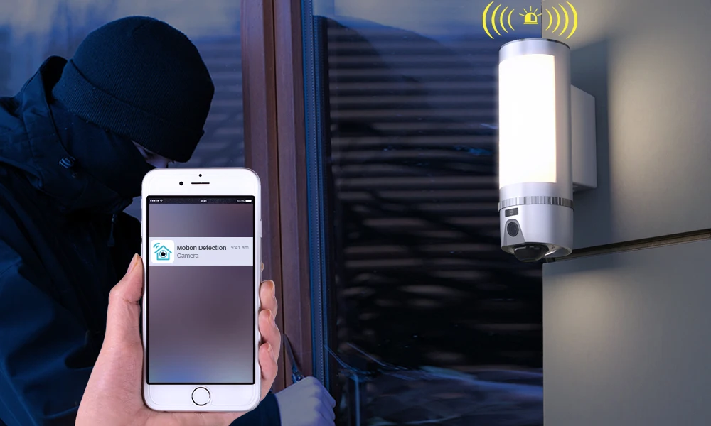 Freecam 1080 P HD настенный светильник камеры безопасности дома Wifi камеры для наружных помещений, движение-активированный водонепроницаемый двусторонний разговор ночного видения L900S