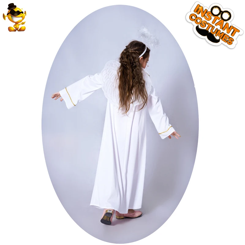 DSPLAY/ стиль, костюм ангела для девочек, детское белое нарядное платье на Хэллоуин, костюмы для рождественской вечеринки для девочек