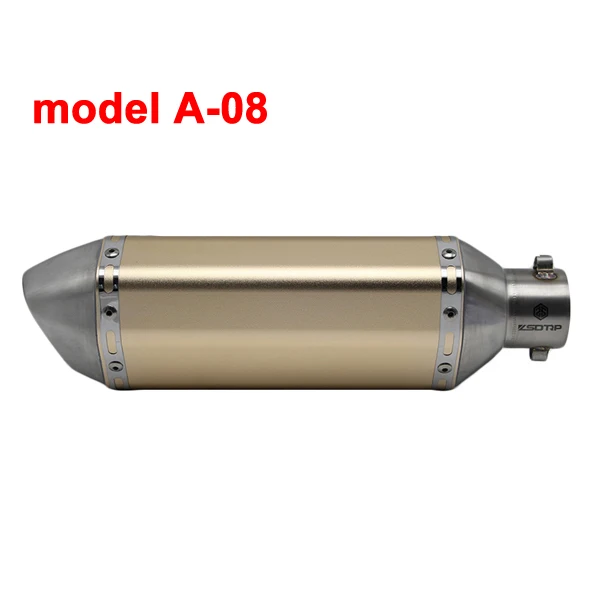 model A-8 ZS заездов 51 мм Akrapovic мотоцикл выхлопной модифицированный скутер выхлопной глушитель с DB убийца для GY6 CRF 230 MSX 125 ATV Dirt Bike - Цвет: model A-8