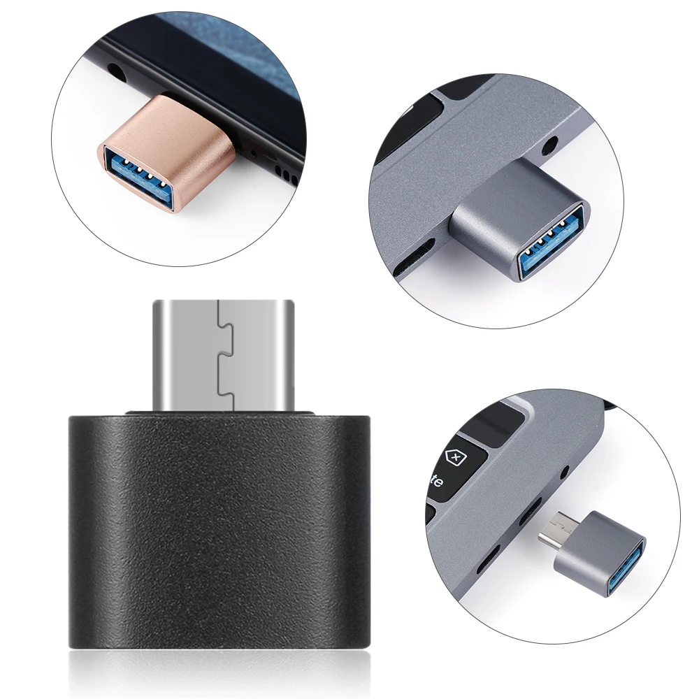 Переходник OTG с Type C на USB 3 0 Папа мама металлический адаптер для Android смартфонов
