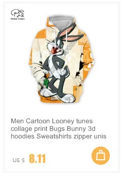 Мужские толстовки с 3d принтом «trippy Bugs Bunny» looney ttes, свитер с разноцветным принтом на молнии, Повседневный пуловер унисекс, Осенний подростковый пиджак