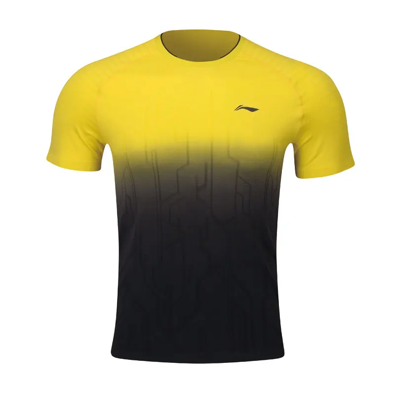 Мужские футболки для бадминтона Li Ning Повседневные Дышащие Спортивные топы с