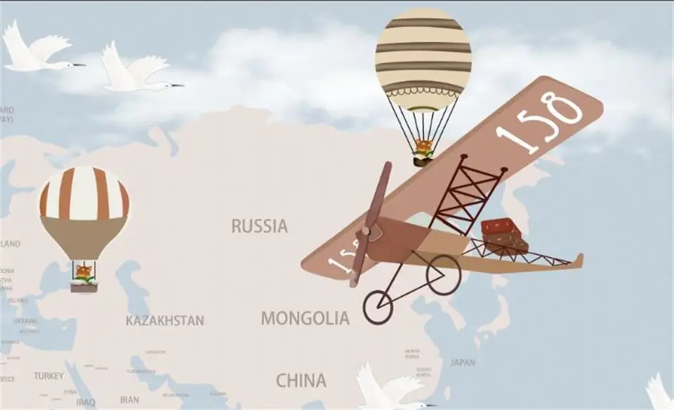 Настенные 3D обои для фотографий в стиле ретро размер под заказ ландшафтные