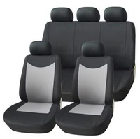 universal car seat covers set 9 pieces blackgrey washable airbag compatible polyester material car cases car accessories