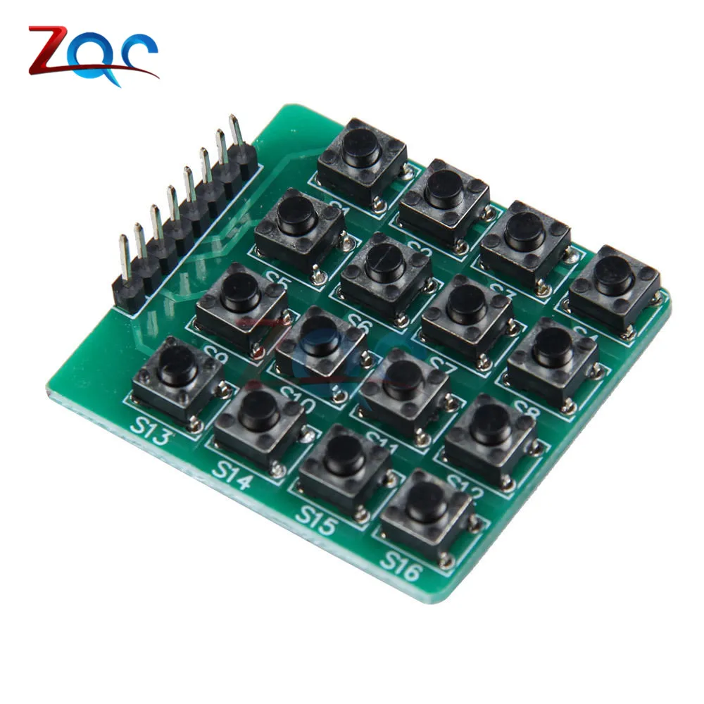 

8pin 4x4 4*4 Matrix 16 Keys Button Keypad Keyboard Breadboard Module for Arduino DIY Kit