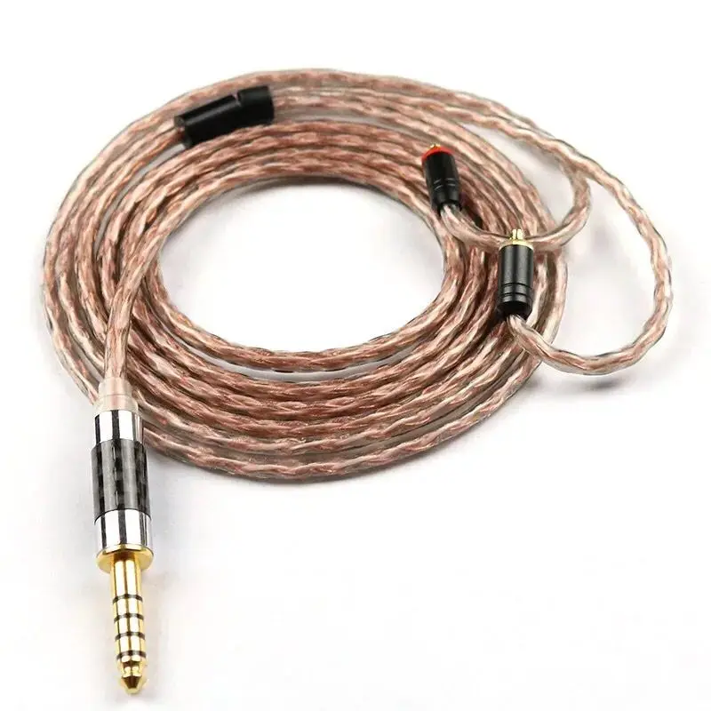 3.5mm with 0.78 TONEKING 7N кабель 2,5/3,5/4,4 мм балансный кабель с MMCX/2pin разъем для LZ A4 A5 sony плотным верхним ворсом KZ ZS10 AS10 BA10 ZST ED16 - Цвет: 3.5mm with 0.78