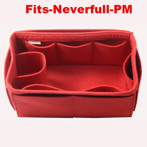 Neverfull-PM Подходит Neverfull восхитительный Speedy25 30 35 40 keepall кошелек Вставить пеленки мешок войлочная сумка Организатор сумка(w/молоко держатель бутылки воды - Цвет: Neverfull-PM