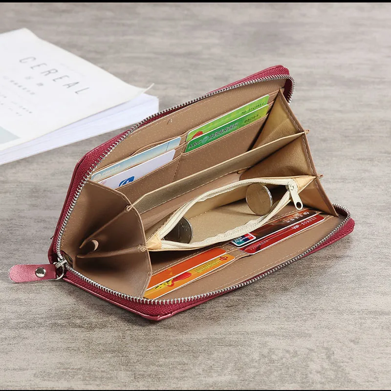 Дизайнерский женский длинный кошелек-клатч большие вместительные кошельки