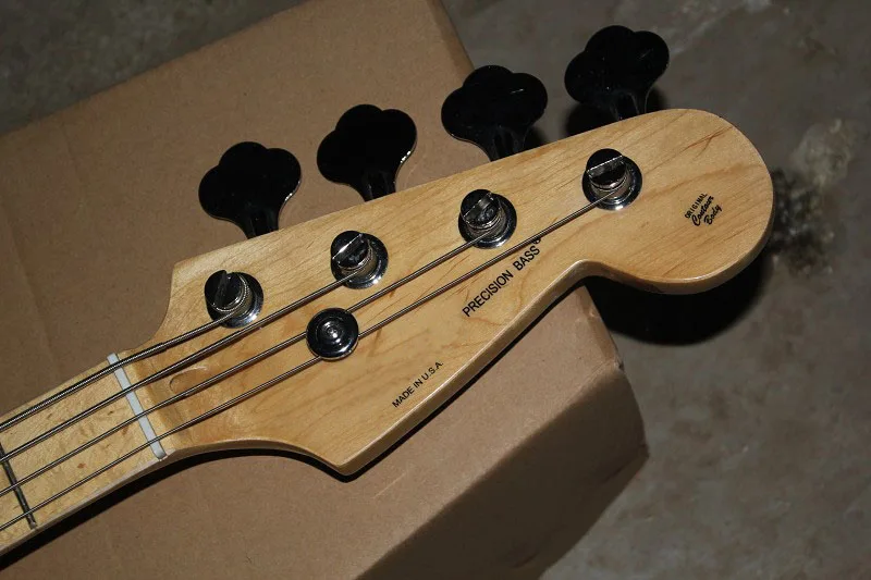Бесплатная доставка высокое качество Custom shop корпус из красного дерева черная 4