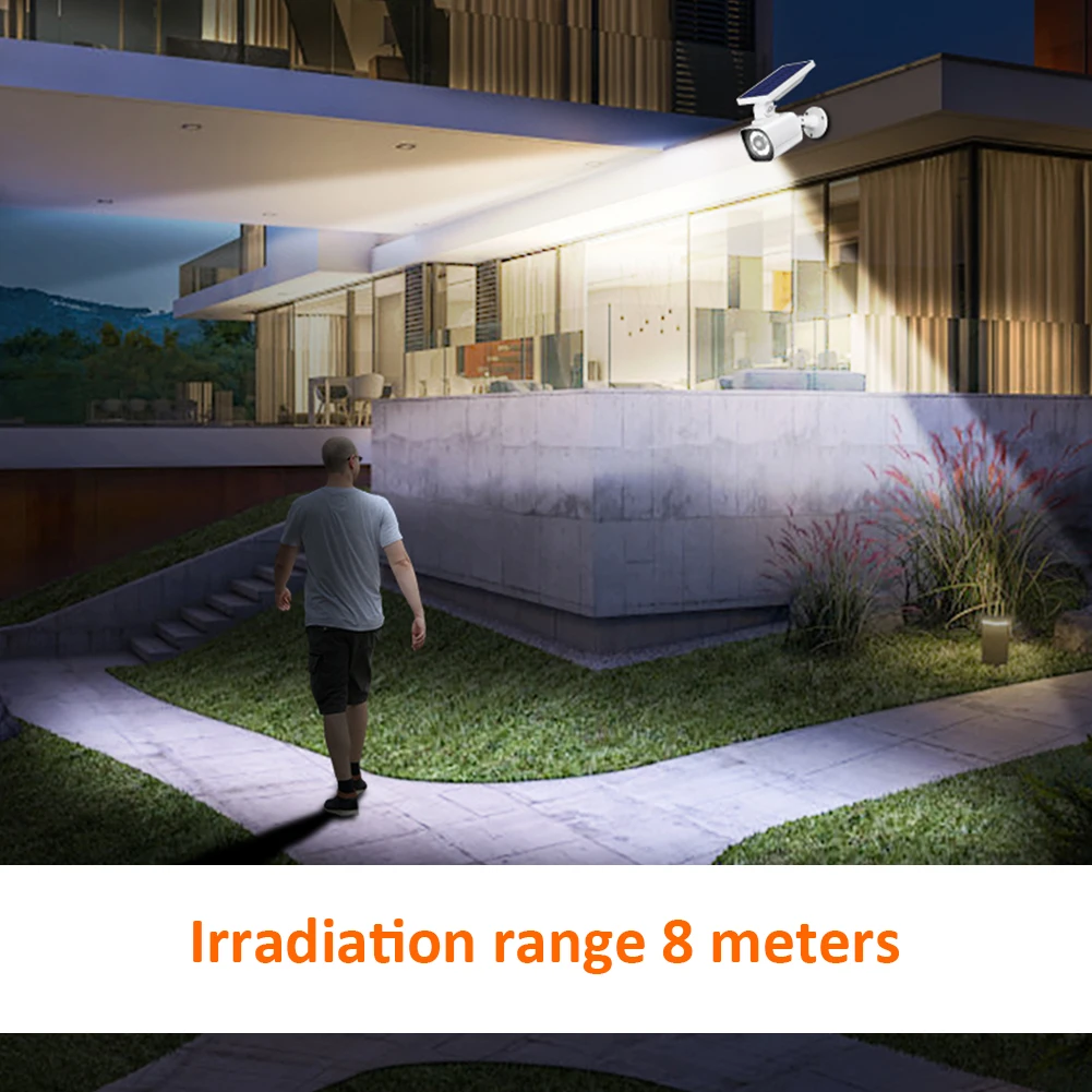 New Solar Induction Light Waterproof IP66 Garden Wall LED Lights For Solar Simulation Surveillance Dummy Camera