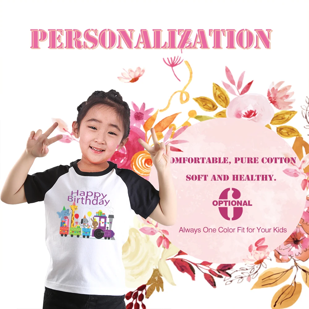 Футболка на день рождения футболка унисекс реглан Одежда для девочек одежда с
