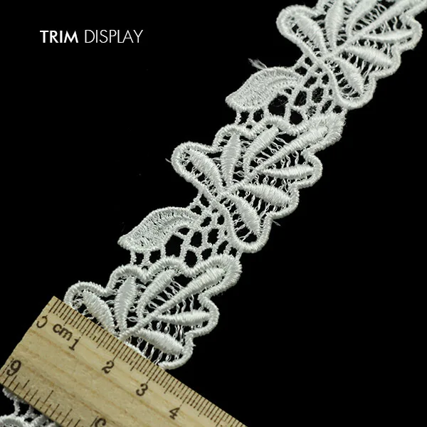Вышитая кружевная лента с листьями декоративная аппликация для украшения товары