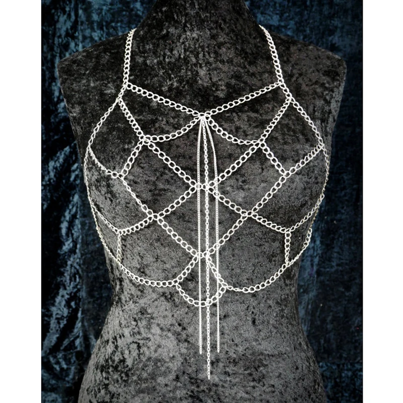 Модный пикантный металлический бюстгальтер на груди купальник женская цепочка