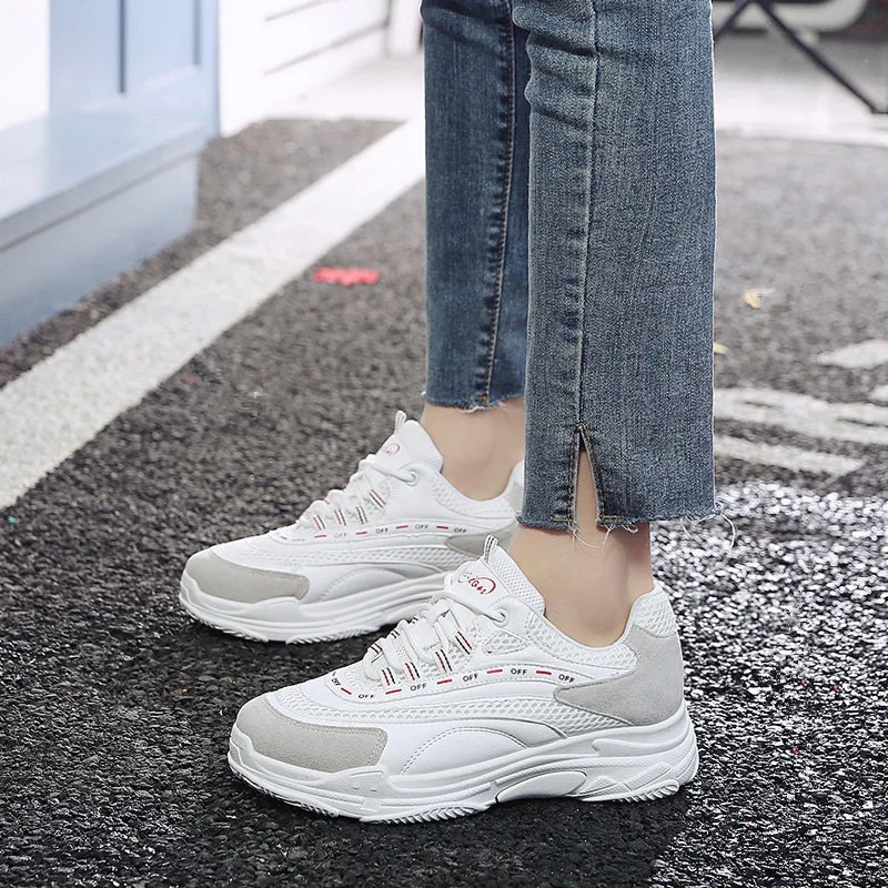 Женские кроссовки на толстой подошве Zapatillas Mujer Deportiva сетчатые дышащие для бега новинка 2019|Беговая обувь| |