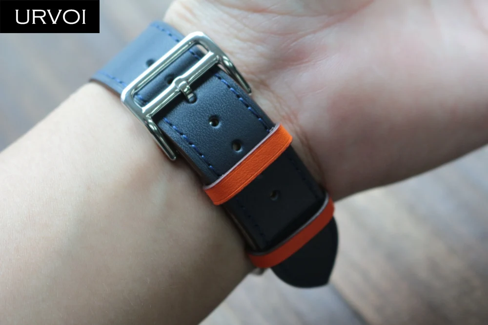 URVOI один ремешок для apple watch серии 5/4 3/2/1 Swift кожаный iwatch наручные классический