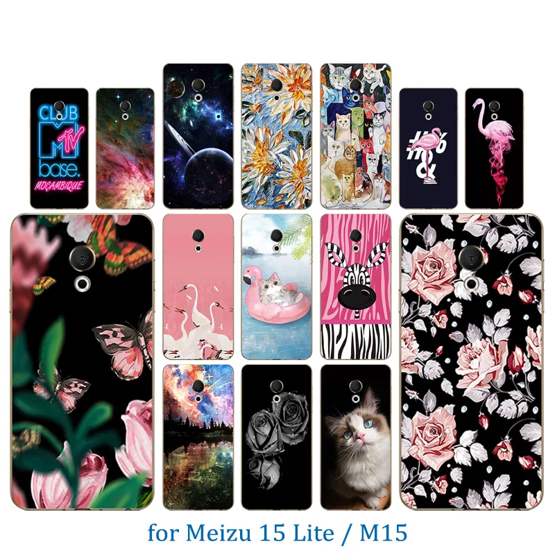 Мягкий силиконовый чехол Чехол для мобильного телефона Meizu Meilan 15 Lite M15 модные