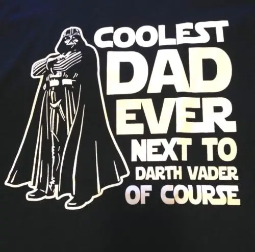 Футболка с надписью Star Wars 2XL крутая черная футболка Dad Ever Next To Darth Vader бесплатная