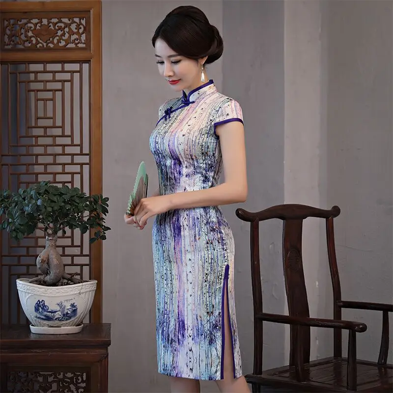 2019 женские летние короткие Cheongsam модная обувь в китайском стиле из