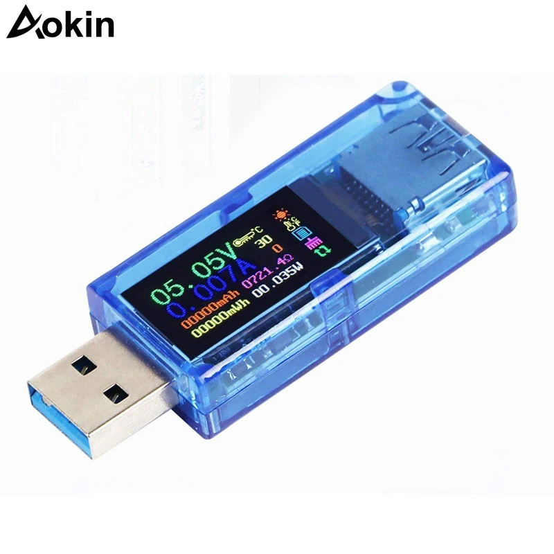 USB 3 0 тестер измеритель мощности напряжения мультиметр тока IPS цветной дисплей