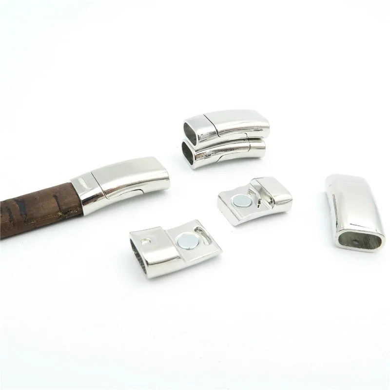 5 шт. для 10*5 мм лакричная кожа магнитные застежки поставки антикварный серебряный