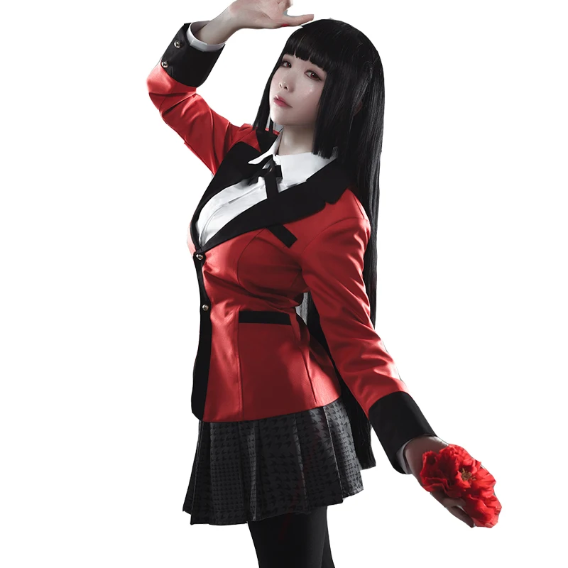 Аниме kakeguurui Yumeko Jabami костюмы для косплея школьницы форма девочек Хэллоуин Косплей